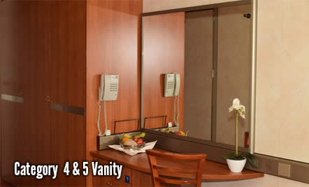 2 night Grand Bahama Island cruise category 4 and 5 Vanity area